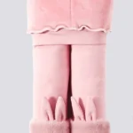 Leggings quentes de polar para menina