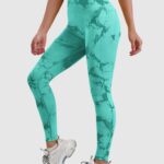 Leggings desportivas tingidas com efeito push-up sem costuras