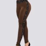 Leggings de renda de cintura alta