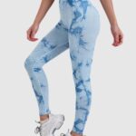 Leggings desportivas tingidas com efeito push-up sem costuras