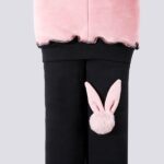 Leggings quentes de polar para menina