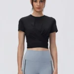 Camisola desportiva de manga curta para fitness