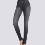 Jegging slim de cintura alta
