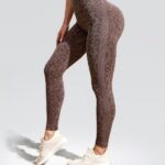 Leggings desportivas com padrão leopardo