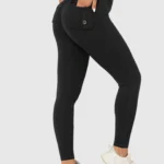 Leggings desportivas push-up com bolsos traseiros