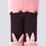 Leggings quentes de polar para menina