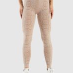 Leggings desportivas com padrão de cobra