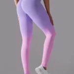 Leggings desportivas coloridas com efeito push-up e degradê