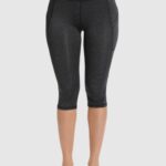 Leggings desportivas curtas com bolsos
