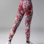 Leggings desportivas de cintura alta tie dye (push up)