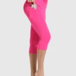 Leggings desportivas curtas com bolsos