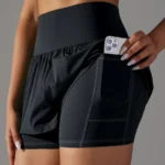 Calções de corrida com bolso