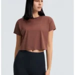 Camisola desportiva de fitness de manga curta