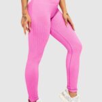 Leggings desportivas modeladoras com nervuras