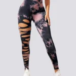 Leggings desportivas com efeito desgastado e efeito push-up, sem costuras
