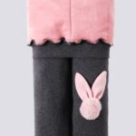Leggings quentes de polar para menina