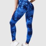 Leggings desportivas tingidas com efeito push-up sem costuras