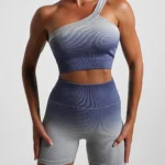 Conjunto desportivo com calções - Yoka – Roxo e azul-água