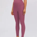 Leggings desportivas de gravidez de cintura alta