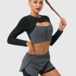 Conjunto desportivo 2 em 1 com calções e top curto - elixy