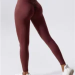 Leggings desportivas push-up de cintura baixa v