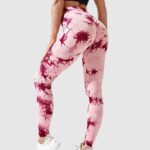 Leggings desportivas tingidas com efeito push-up sem costuras