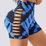 Calções desportivos modeladores push-up tie dye