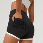 Calções de fitness com bolso desportivo