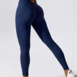 Leggings desportivas push-up de cintura baixa v