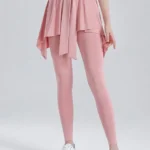 Leggings com saia 2 em 1 com bolso desportivo