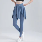 Leggings com saia 2 em 1 com bolso desportivo