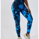 Leggings de fitness tie dye modeladoras