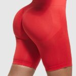 Calções desportivos push-up de cintura alta