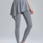 Leggings com saia 2 em 1 com bolso desportivo