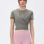 Camisola desportiva de manga curta para fitness