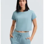 Camisola desportiva de fitness de manga curta