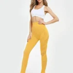 Leggings desportivas em malha sem costuras