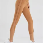 Leggings desportivas extra elásticas com canelado