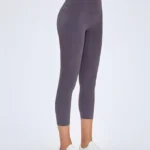 Leggings desportivas capri de cintura alta
