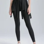 Leggings com saia 2 em 1 com bolso desportivo