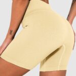 Calções desportivos sem costuras com canelado