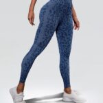 Leggings desportivas com padrão leopardo