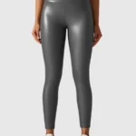 Leggings de imitação de couro modeladoras