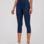 Leggings desportivas capri de cintura alta
