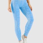 Leggings desportivas com padrão de cobra