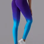 Leggings desportivas coloridas com efeito push-up e degradê