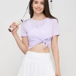 Camisola desportiva de manga curta e gola redonda