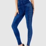 Leggings imitação de ganga