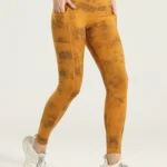 Leggings desportivas com bolsos estampadas