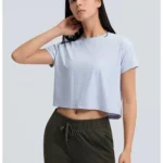 Camisola desportiva de fitness de manga curta